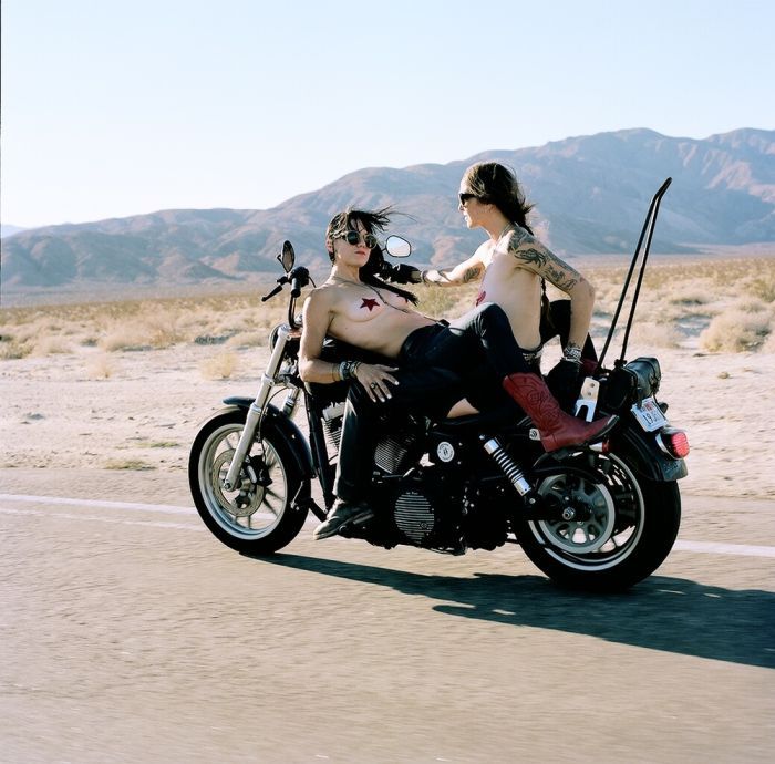 Girls on a motorcycle in Cheongju