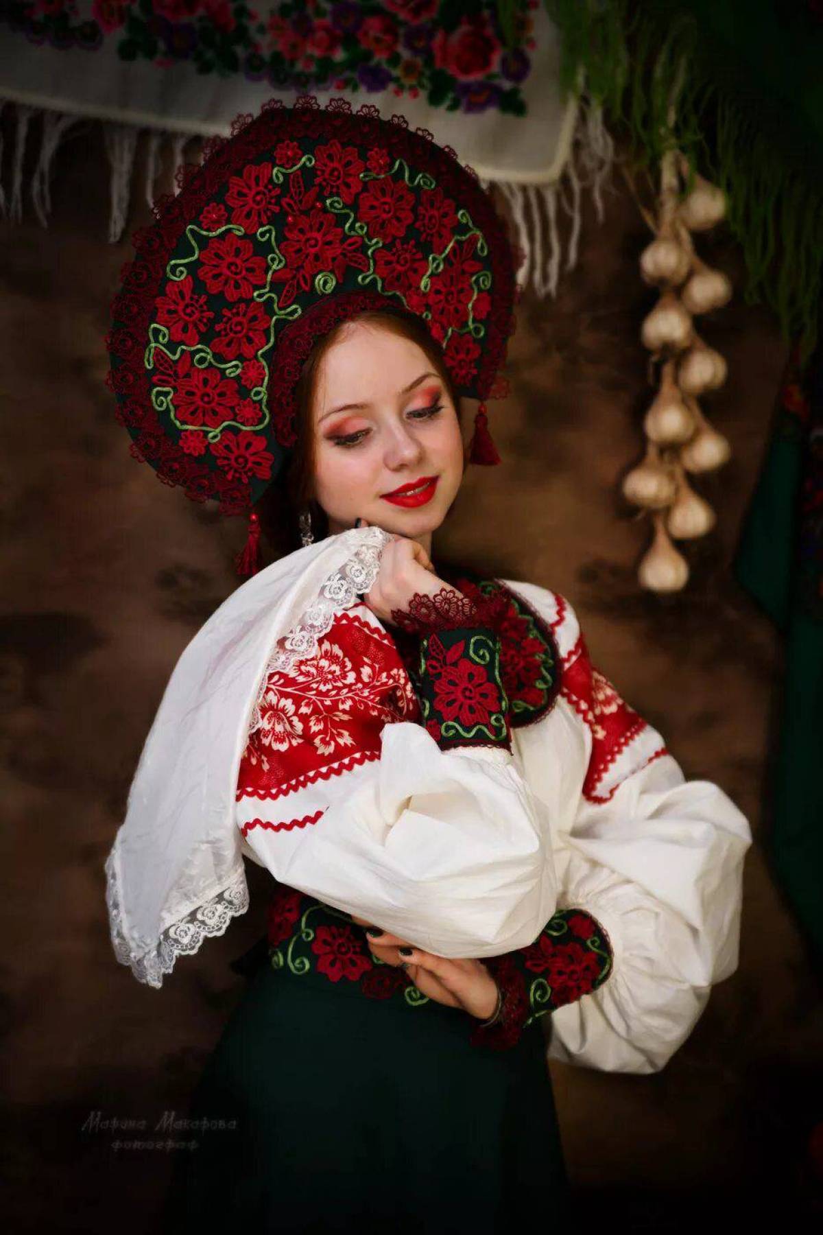 Women in Slavic costumes underwear in Cheongju