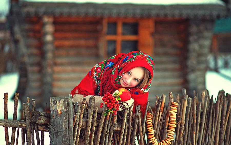 Sexy girl Women in Slavic costumes in Cheongju