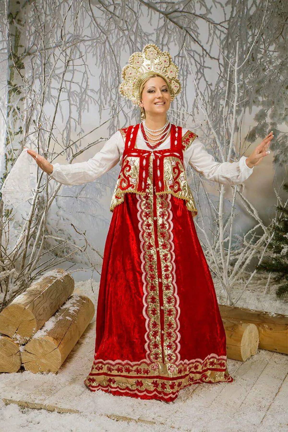 Girls in Slavic costumes in Cheongju